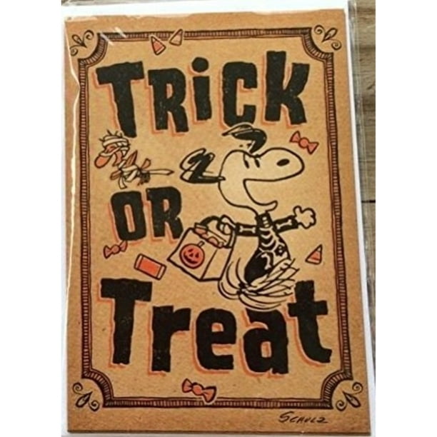 Hallmark Halloween Cards ~ Pack of 6 ~ Vampire Dracula Snoopy Woodstock Peanuts 